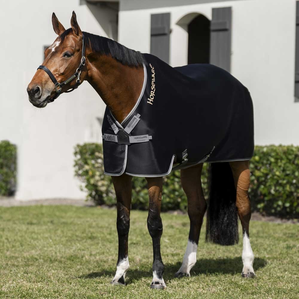 Horseware Horseware Rambo Airmax Cooler in Black/Thunderstorm Grey