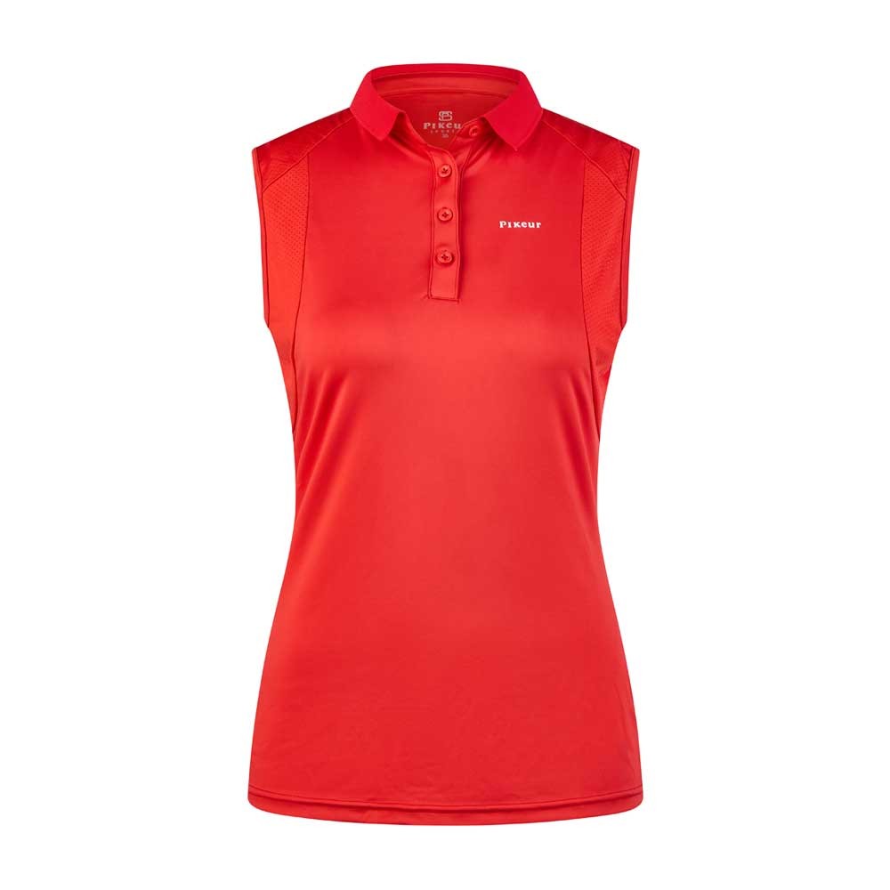 Pikeur Pikeur Sleeveless Polo Shirt (7235) in Red Flame