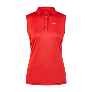 Pikeur Pikeur Sleeveless Polo Shirt (7235) in Red Flame