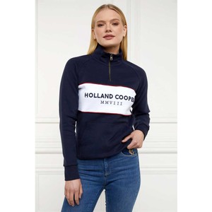 Holland Cooper Holland Cooper Sporting Heritage Zip Henley in Ink Navy