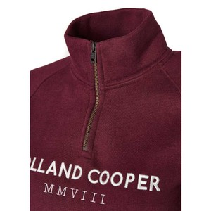 Holland Cooper Holland Cooper Sporting Heritage Zip Henley in Merlot