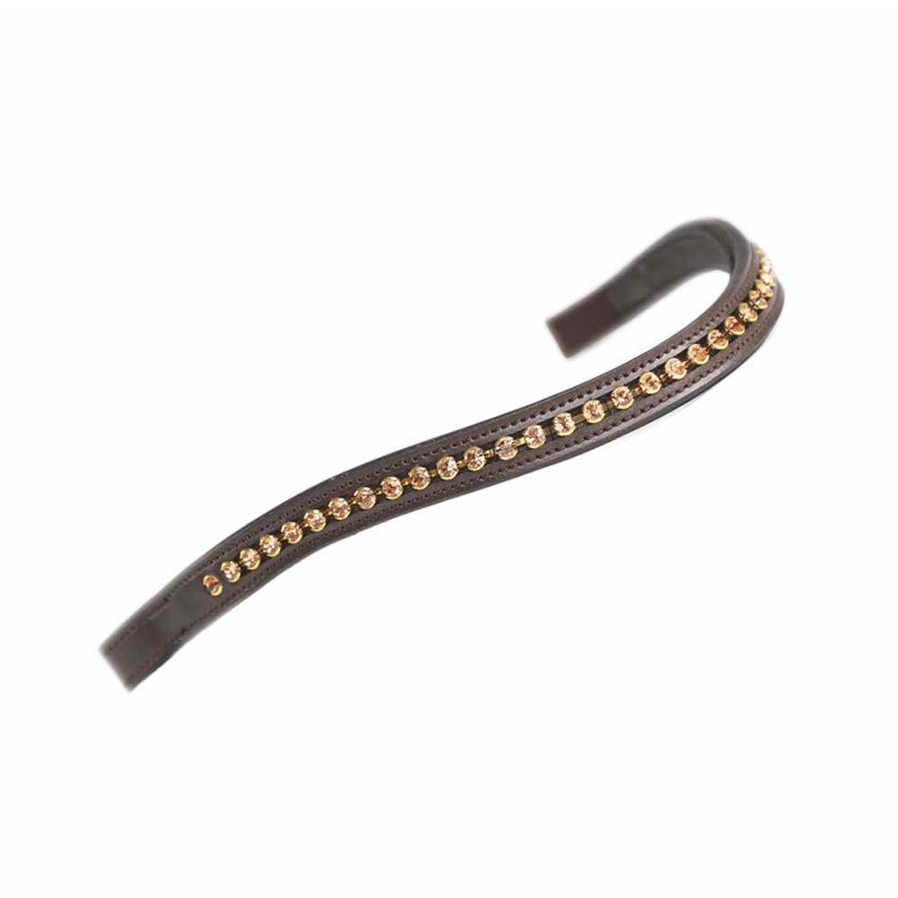 Shires Shires Velociti Gara Flower Diamante Browband in Havana