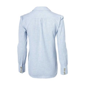 Holland Cooper Holland Cooper Classic V-Neck Blouse in Azure Stripe