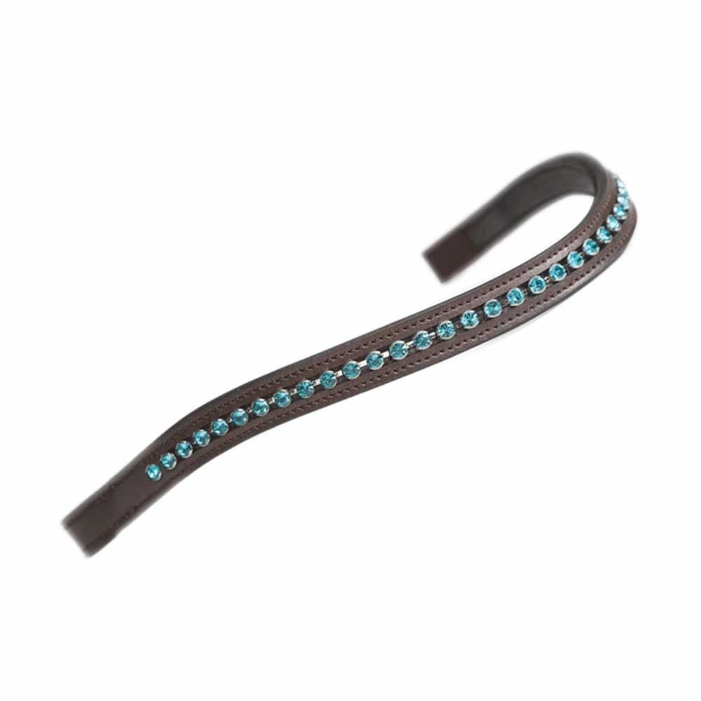 Shires Shires Velociti Gara Diamante Browband in Havana/Green
