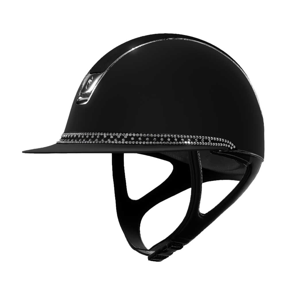 Samshield Samshield Miss Shield Shadowmatt 2.0 Alcantara Top Tiara Frontal Band Riding Hat in Black