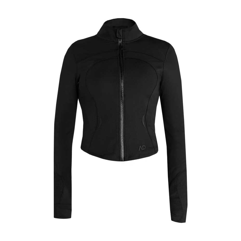 Aztec Diamond Define Cropped Fitted Jacket Black