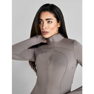 Aztec Diamond Aztec Diamond Define Cropped Fitted Jacket in Truffle