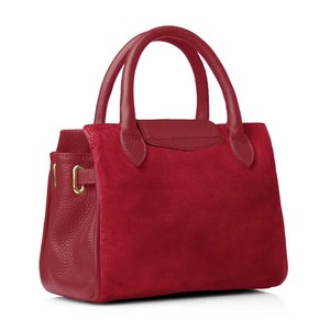 Fairfax & Favor Fairfax & Favor Mini Windsor Handbag in Cherry Suede