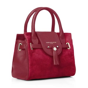 Fairfax & Favor Fairfax & Favor Mini Windsor Handbag in Cherry Suede