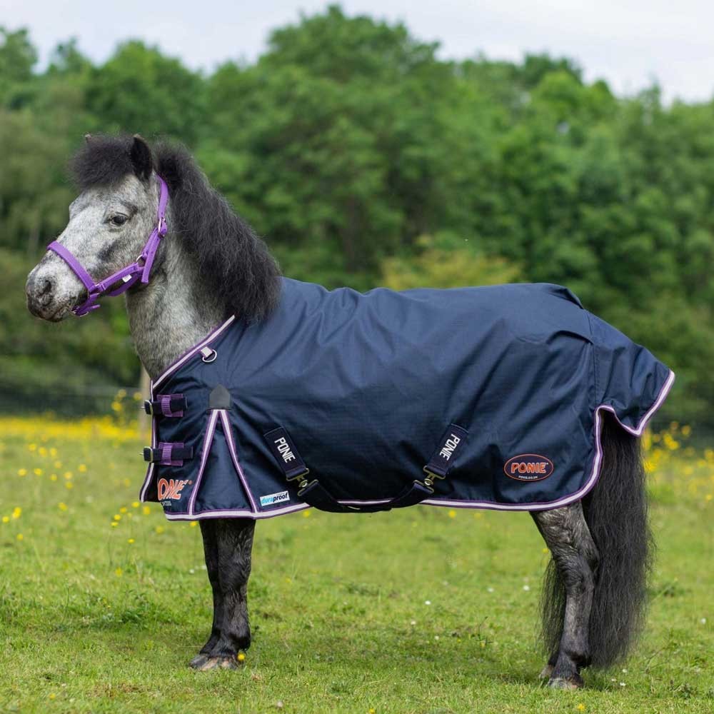 Gallop Ponie Duraproof Lightweight 0g Turnout Navy