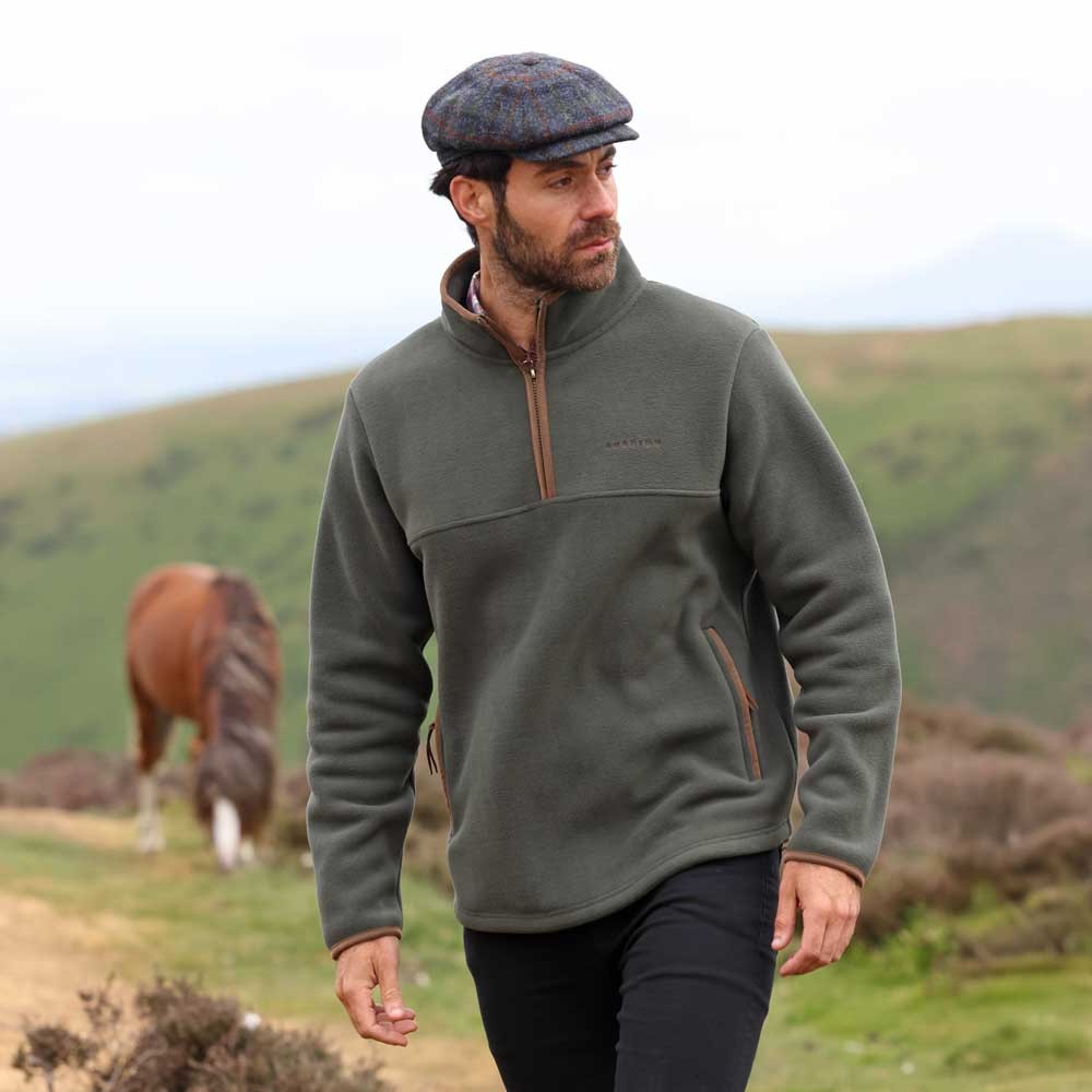 Shires Aubrion Core Half Zip Fleece Green