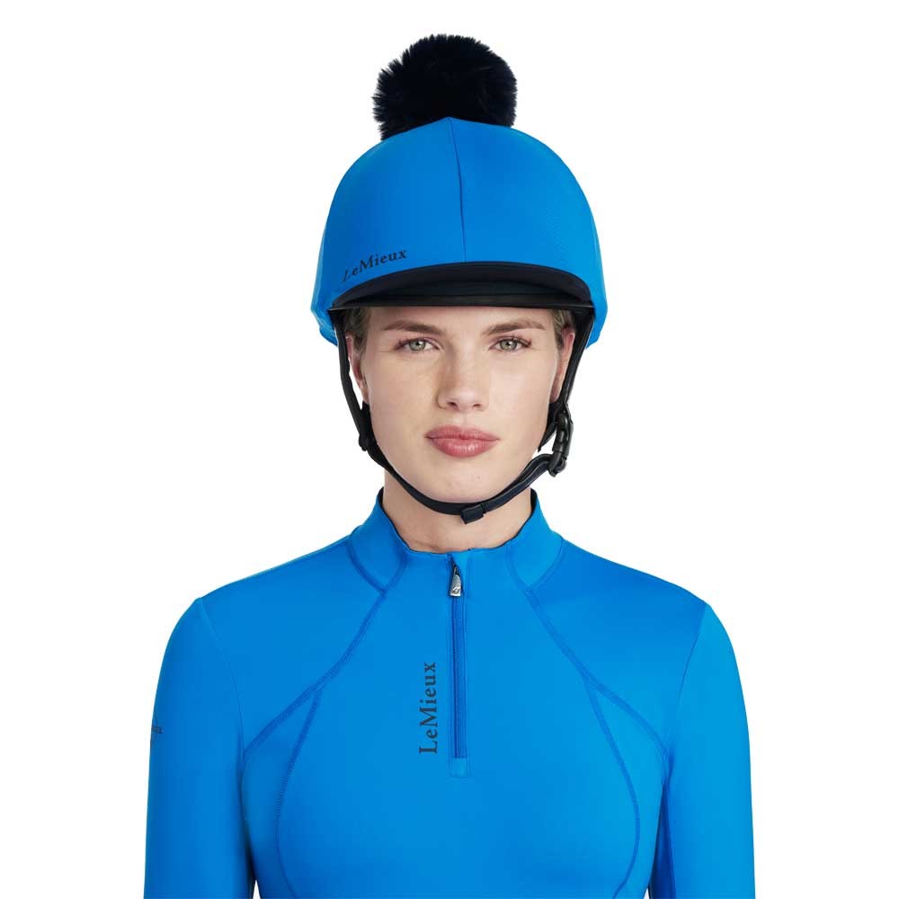 LeMieux Classique Pom Hat Silk Blue