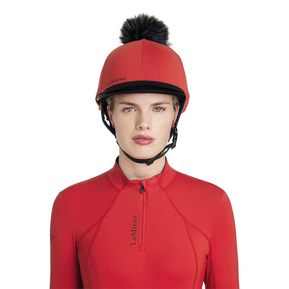 LeMieux Classique Pom Hat Silk Red