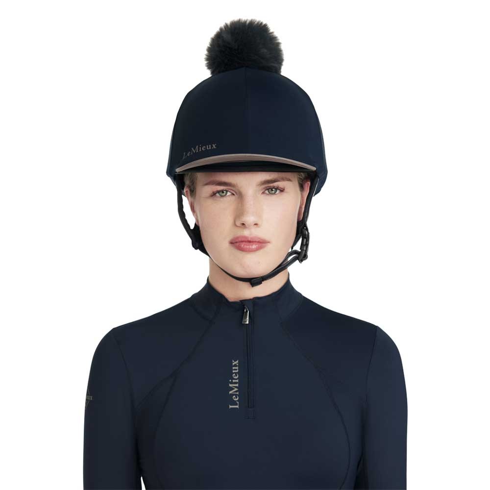LeMieux Classique Pom Hat Silk Navy