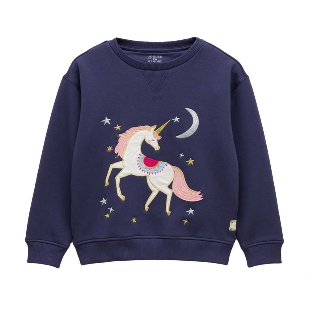 Joules Joules Kids Mackenzie Sweatshirt in Navy Horse