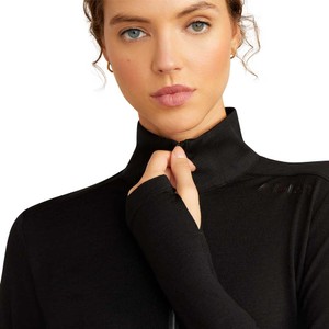 Ariat Ariat Cheviot 1/4 Zip Base Layer in Black