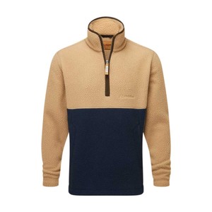 Schoffel Schoffel Berkeley Retro 1/4 Zip Fleece in True Navy/Tan