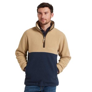 Schoffel Schoffel Berkeley Retro 1/4 Zip Fleece in True Navy/Tan