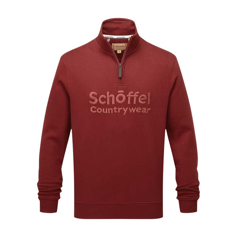 Schoffel Schoffel Bude 1/4 Zip Sweatshirt in Redwood