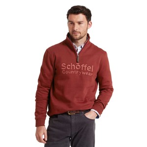 Schoffel Schoffel Bude 1/4 Zip Sweatshirt in Redwood