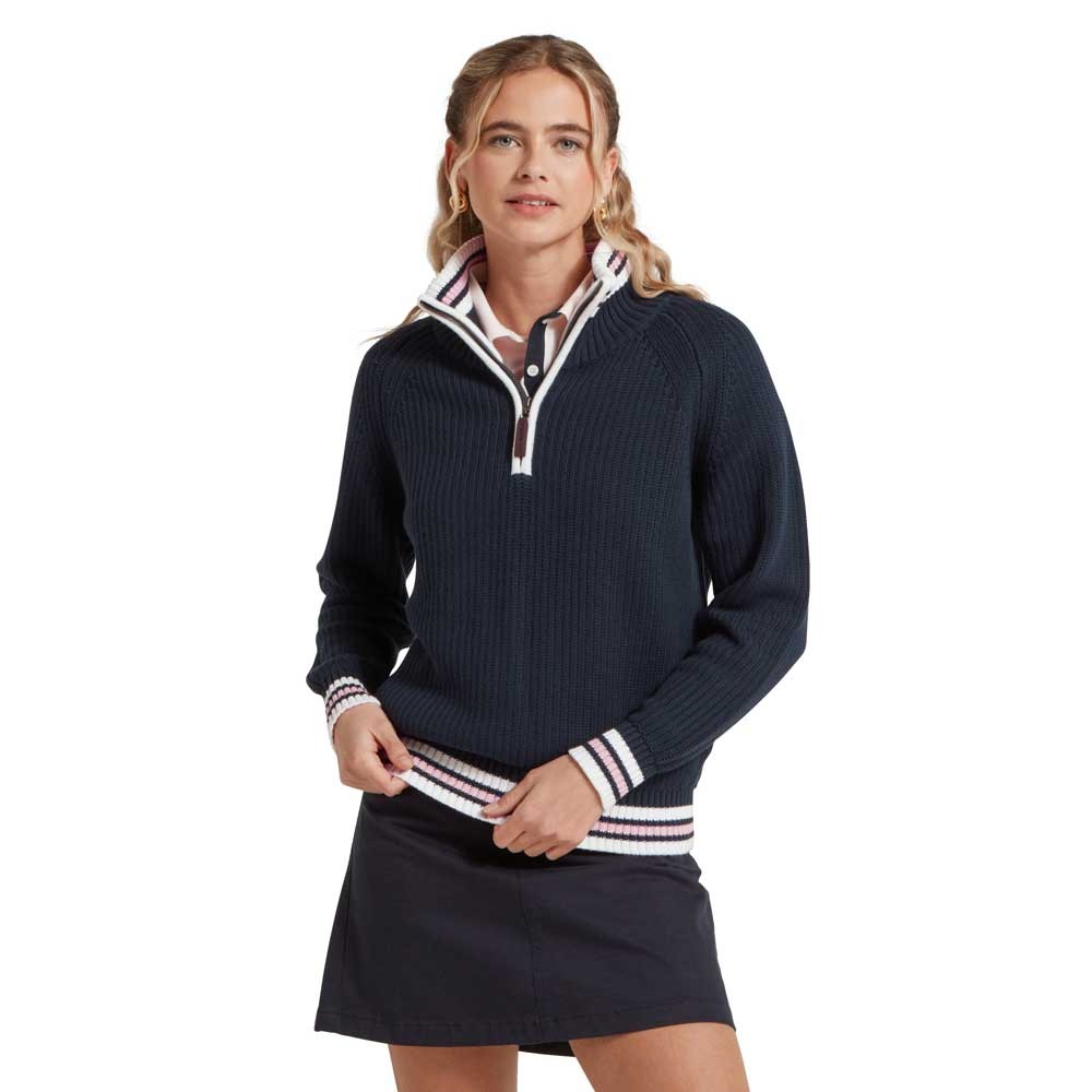 Schoffel Havelet Bay 1/4 Zip Jumper Navy