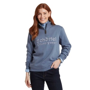 Schoffel Schoffel St Issey 1/4 Zip Sweatshirt in Storm Blue