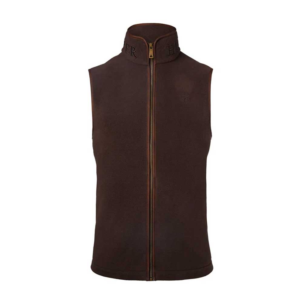 Holland Cooper Holland Cooper Mens Country Fleece Gilet in Chocolate
