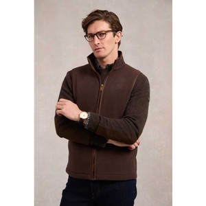 Holland Cooper Holland Cooper Mens Country Fleece Gilet in Chocolate