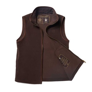 Holland Cooper Holland Cooper Mens Country Fleece Gilet in Chocolate