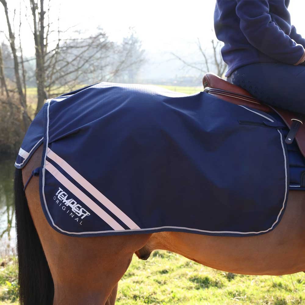 Shires Tempest Waterproof Quarter Sheet Navy