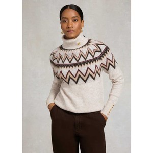 Holland Cooper Holland Cooper Alice Roll Neck Knit in Barley