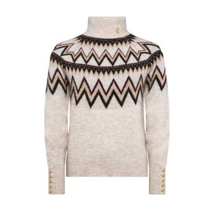 Holland Cooper Holland Cooper Alice Roll Neck Knit in Barley