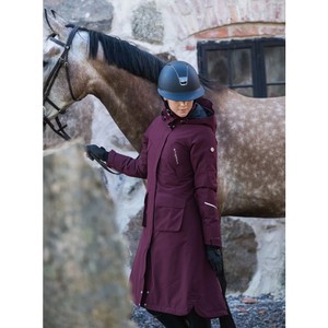 Stierna Stierna Stella Long Winter Coat in Merlot