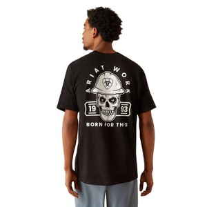 Ariat Ariat Mens Rebar Cotton Strong Hardhead T-Shirt in Black