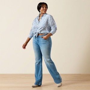 Ariat Ariat Billie Jean Shirt in Ashleigh Blue Crystal Southwest