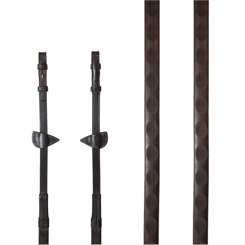 Houghton Country Thumb Grip Reins Brown