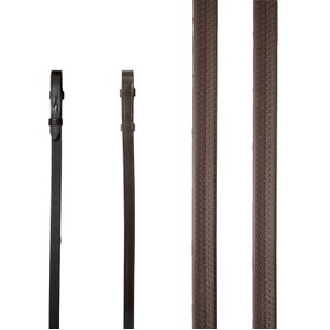 Houghton Country Houghton Country Classic Nylon Lined Rubber Grip Reins in Brown