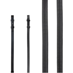Houghton Country Houghton Country Classic Nylon Lined Rubber Grip Reins in Black