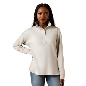 Ariat Ariat Breeze Logo 1/2 Zip Sweatshirt in Quiet Grey