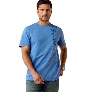 Ariat Ariat Mens Vertical Logo T-Shirt in Riviera