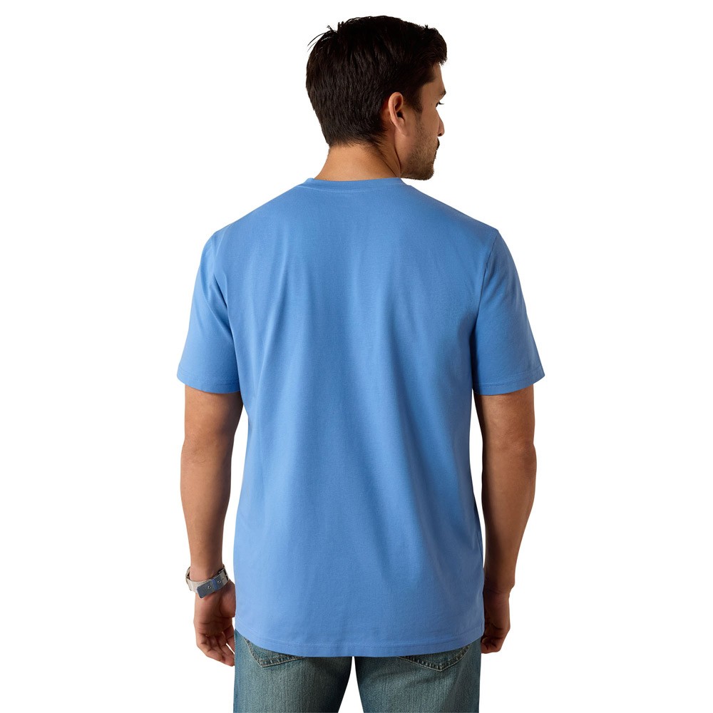 Ariat Mens Vertical Logo T-Shirt Blue
