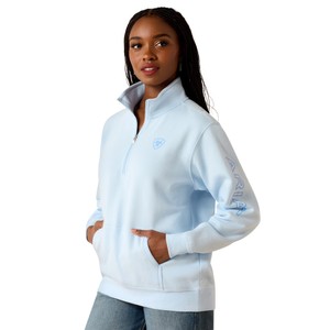 Ariat Ariat Foundation Logo 1/2 Sweatshirt in Nantucket Breeze