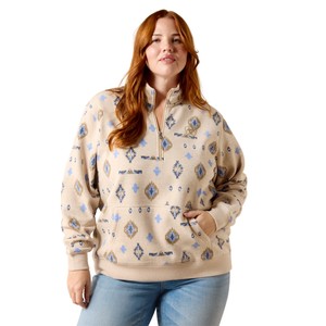 Ariat Ariat Sapphire 1/2 Zip Sweatshirt in Oatmeal Heather