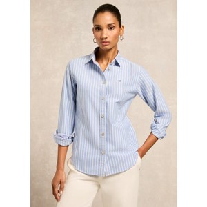 Holland Cooper Holland Cooper Oxford Shirt in Sky Blue Stripe