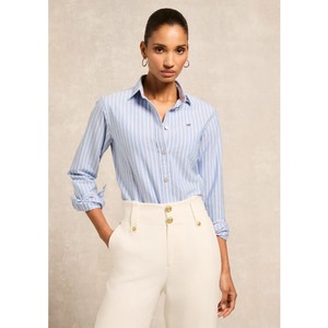 Holland Cooper Holland Cooper Oxford Shirt in Sky Blue Stripe