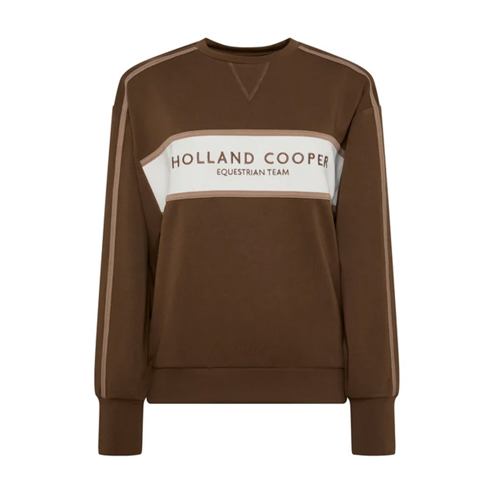 Holland Cooper Equestrian Crew Neck Sweatshirt Brown