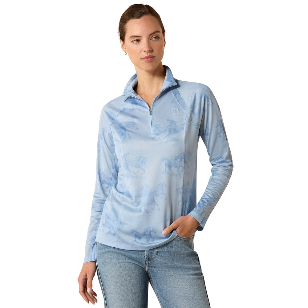 Ariat Ariat Sunstopper 3.0 1/4 Zip Top in St Tropez Mirage Print