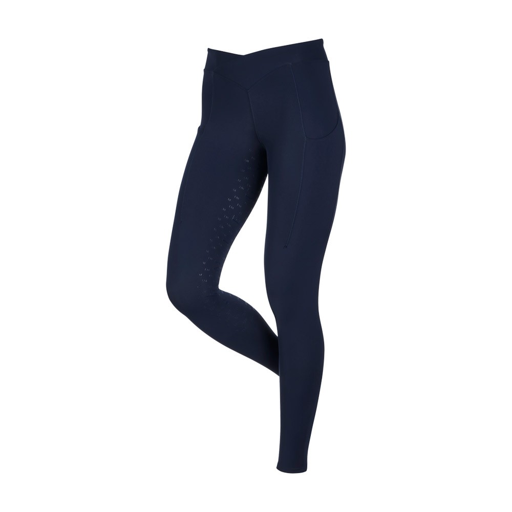 LeMieux LeMieux Simone Cross Over Half Seat Pull On Riding Tights in Navy
