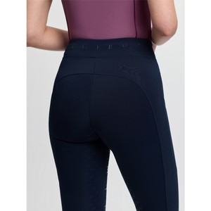 LeMieux LeMieux Simone Cross Over Half Seat Pull On Riding Tights in Navy
