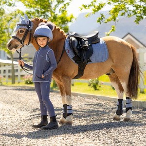 LeMieux LeMieux Mini Suede Close Contact Square in Powder Blue